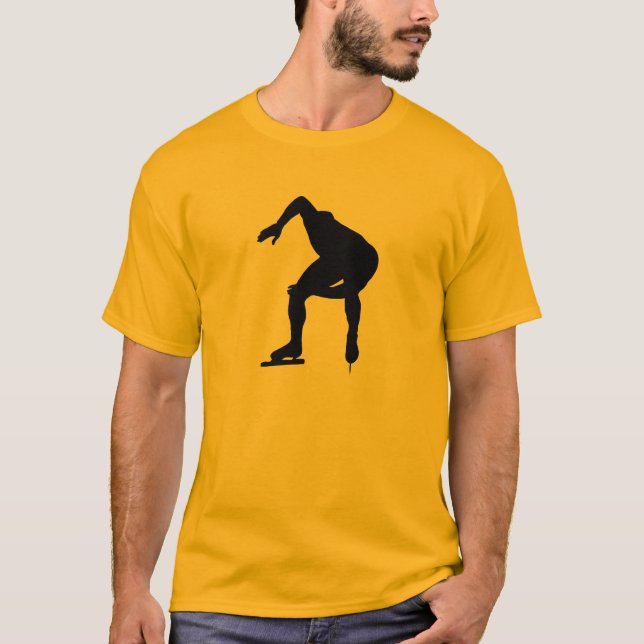 Den gula orangen rusar skater t-shirt (Framsida)