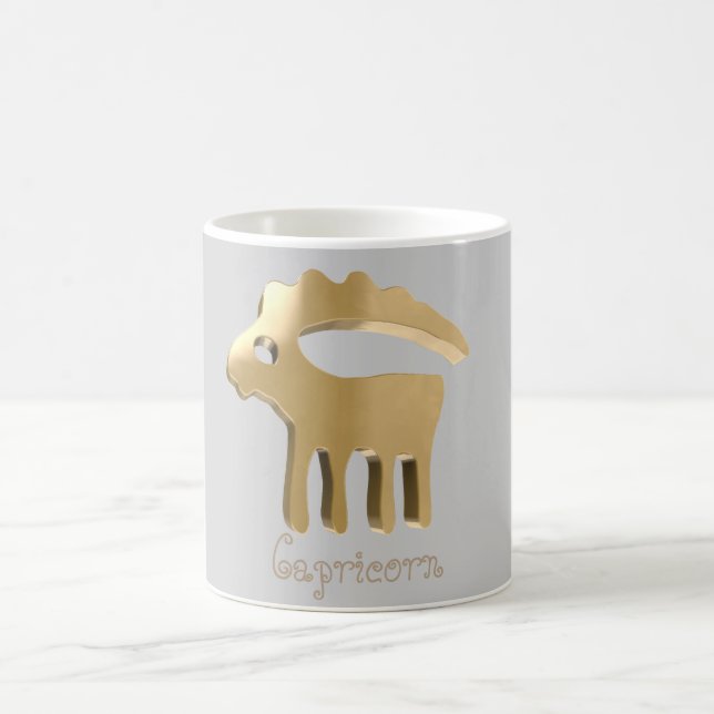 Den guld- capricornen undertecknar kaffemugg (Center)