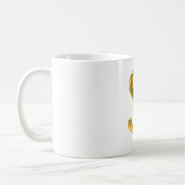 Den guld- dollaren undertecknar kaffemugg