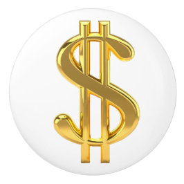 Den guld- dollaren undertecknar knoppen knopp