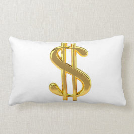 Den guld- dollaren undertecknar kudder lumbarkudde
