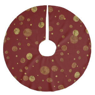 Den guld- Glam Bokeh konfettin pricker Julgransmatta Borstad Polyester