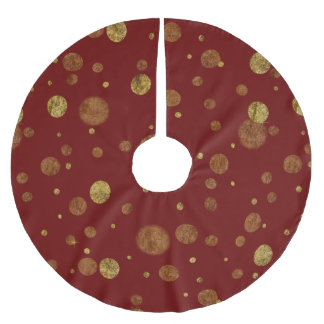 Den guld- Glam Bokeh konfettin pricker Julgransmatta Borstad Polyester
