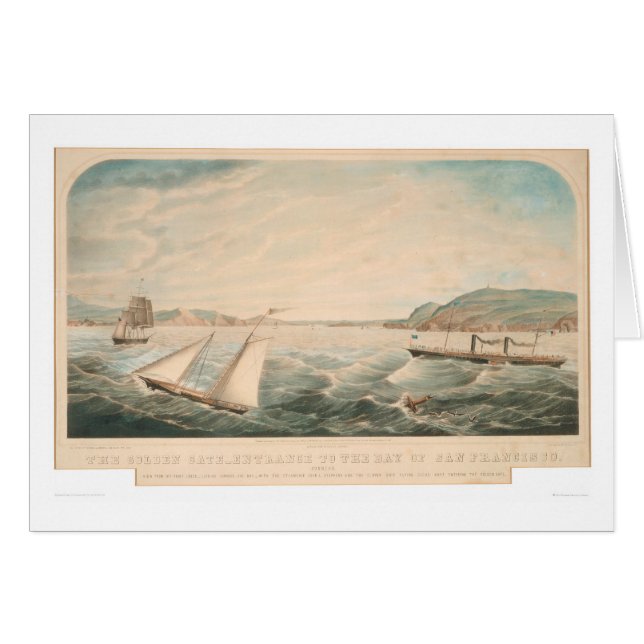 Den guld- grinden hänrycker till San Francisco Hälsningskort (Framsidan Horizontal)