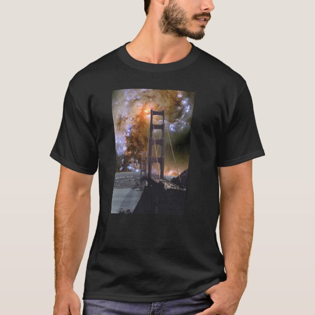 Den guld- grinden överbryggar & Hubble Tee (Framsida)