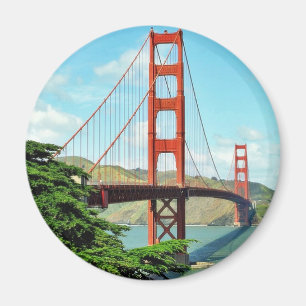 Den guld- grinden överbryggar i San Francisco Magnet