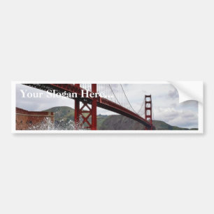 Den guld- grinden överbryggar i San Francisco som Bildekal
