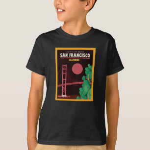 Den guld- grinden överbryggar på natten t shirt