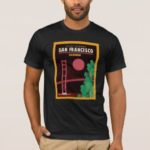 Den guld- grinden överbryggar på natten t shirt