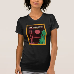 Den guld- grinden överbryggar på natten t shirt