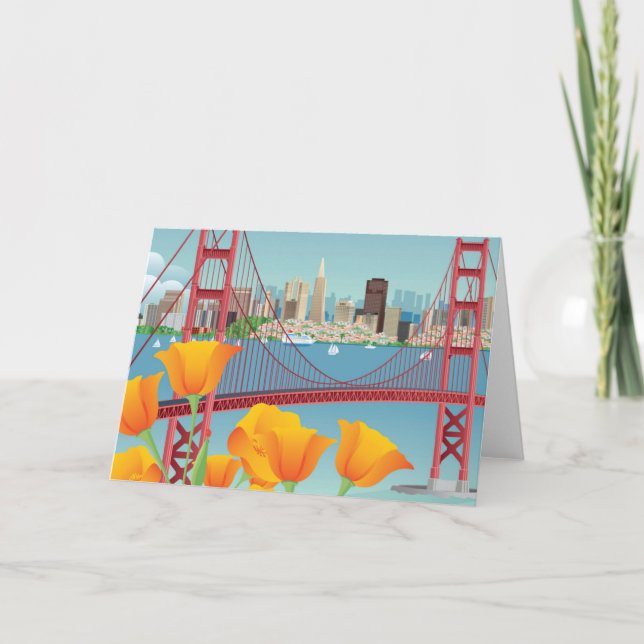 Den guld- grinden överbryggar | San Francisco, CA Kort (Framsida)