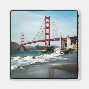 Den guld- grinden överbryggar San Francisco CA Magnet