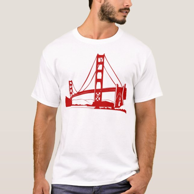 Den guld- grinden överbryggar - San Francisco, CA T Shirt (Framsida)