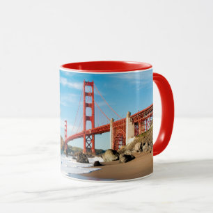 Den guld- grinden överbryggar San Francisco Mugg