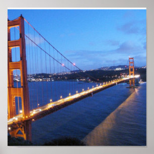 Den guld- grinden överbryggar San Francisco Poster