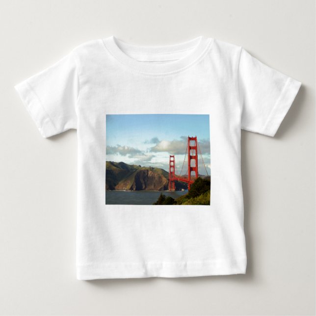 Den guld- grinden överbryggar t-shirt (Framsida)