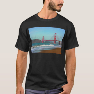 Den guld- grinden överbryggar tee shirt