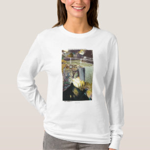Den guld- kaskaden och naturliga överbryggar t-shirt