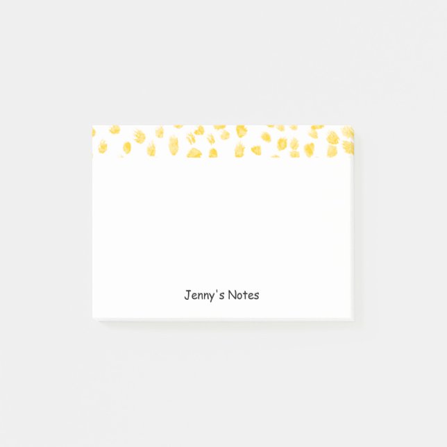 Den guld- konfettin pricker chic post-it block (Framsida)