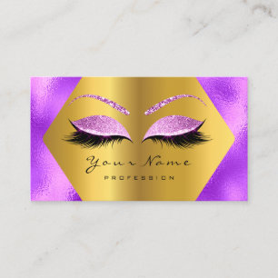 Den guld- konstnären för OrchidglitterMakeup Visitkort
