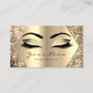Den guld- konstnären för SepiaglitterMakeup pisk Visitkort