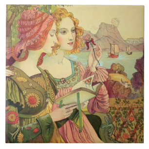 Den guld- legenden, 1897, från "Moderne Kakelplatta