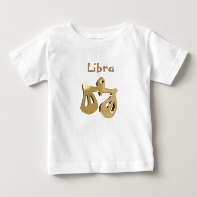 Den guld- libraen undertecknar tee shirt (Framsida)
