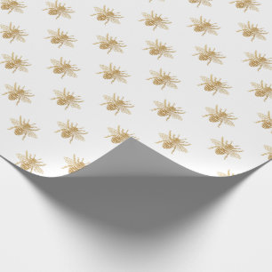 Den guld- metalliska fauxen omkullkastar presentpapper