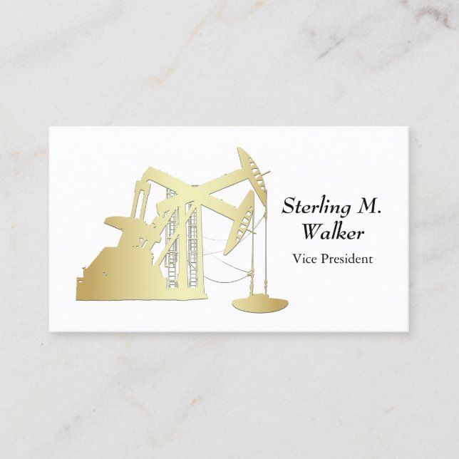 Den guld- oilfielden som pumpar enhet |, flytta visitkort (Framsida)