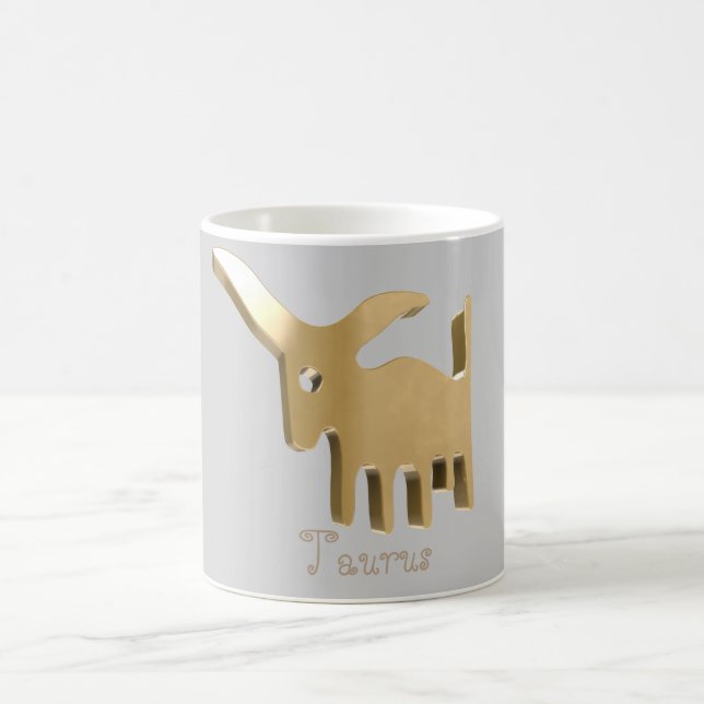 Den guld- Oxen undertecknar Kaffemugg (Center)
