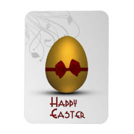 Den guld- påskägget med pilbågeblommigt virvlar magnet