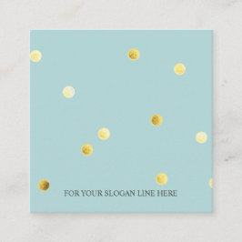 Den guld- polkaen pricker mönsterpastell kvadrerar fyrkantigt visitkort