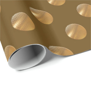 Den guld- polkaen pricker presentpapper