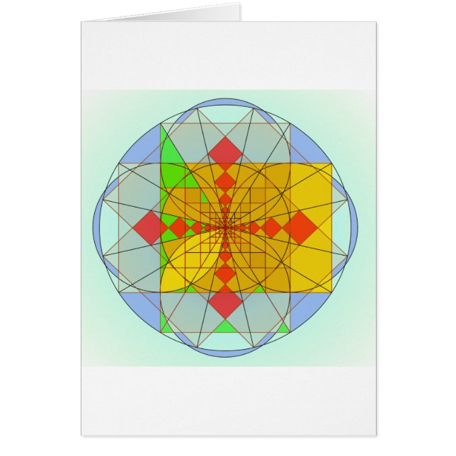 Den guld- rektangeln formar hälsningskort (Framsidan)