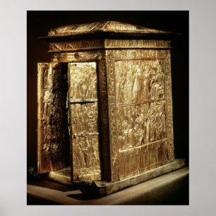 Den guld- relikskrinen av Tutankhamun det nya Poster