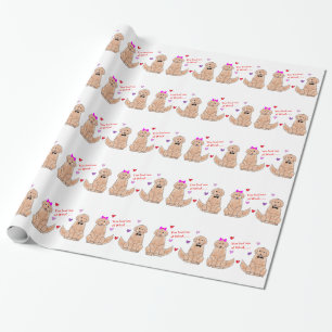 Den guld- retrieveren hade du mig på Woof Presentpapper