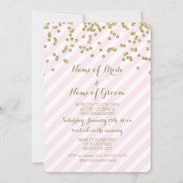 Den guld- rosan görar randig inbjudningar