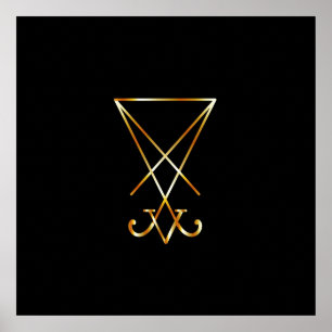 Den guld- sigilen av Lucifer Poster