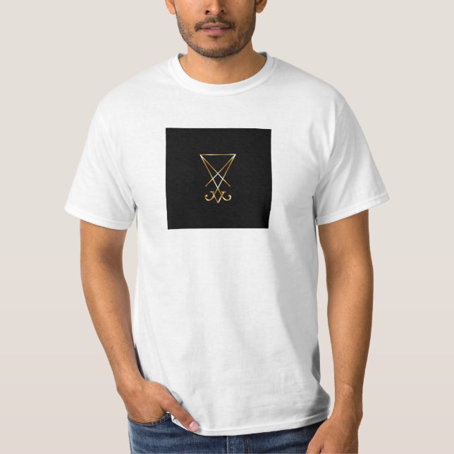Den guld- sigilen av Lucifer Tee (Framsida)