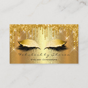 Den guld- SparkMakeupkonstnären piskar Visitkort