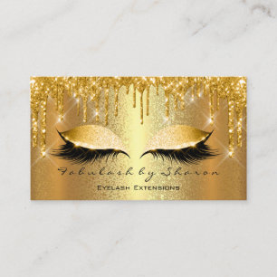 Den guld- SparkMakeupkonstnären piskar Visitkort