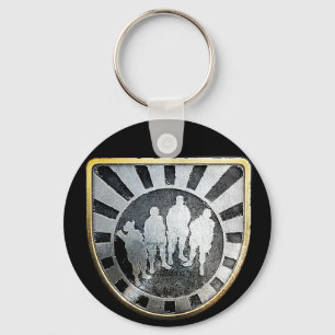 Den guld- squaden klämmer fast Keychain Nyckelring
