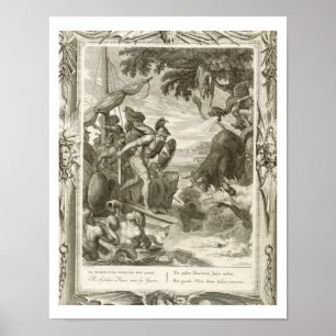 Den guld- ullen som segras av Jason (gravyr) Poster