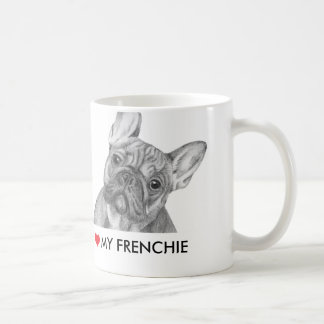 Den gulliga "älskar jag min Frenchie" franska Kaffemugg