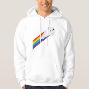 Den gulliga babyen för det Kawaii regnbågeraket Sweatshirt Med Luva
