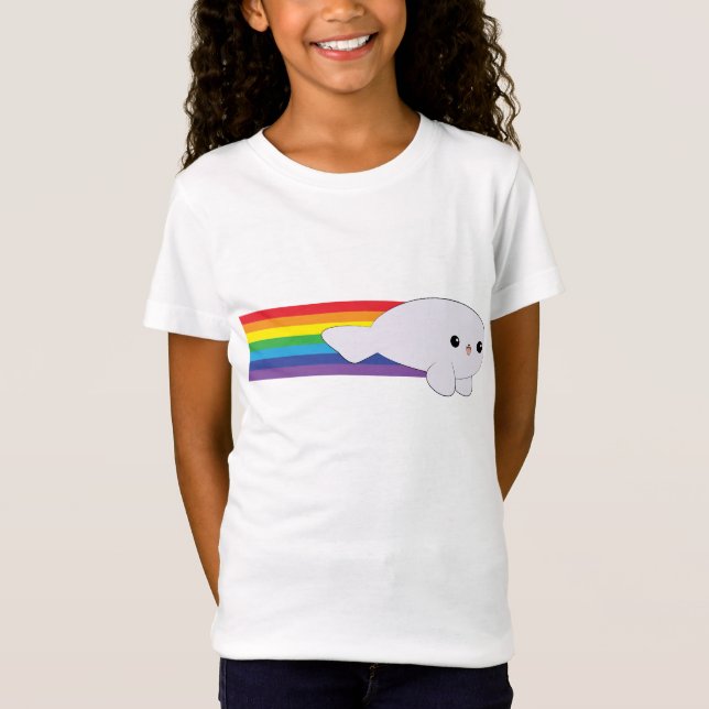 Den gulliga babyen för det Kawaii regnbågeraket Tee (Framsida)