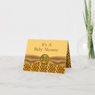 Den gulliga babytigern görar randig baby shower inbjudan