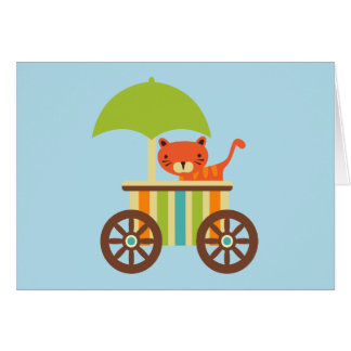 Den gulliga babytigern på glassvagnen lurar gåvor OBS kort