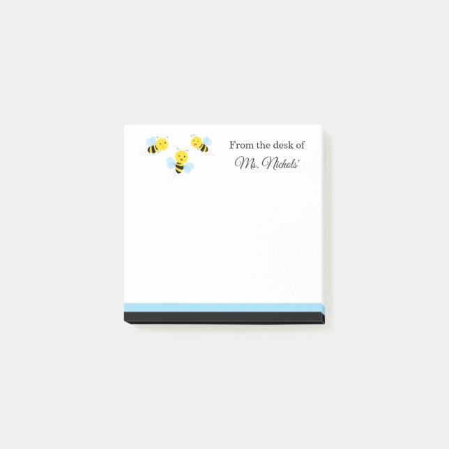 Den gulliga biklassrumaffischen Postar-It® Post-it Block (Framsida)