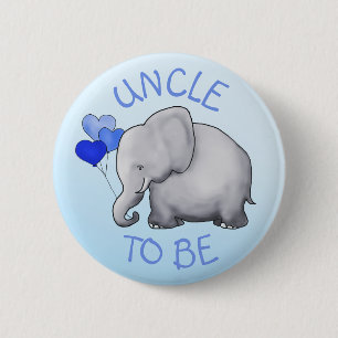 Den gulliga BlueBalloon elefantbaby shower Knapp